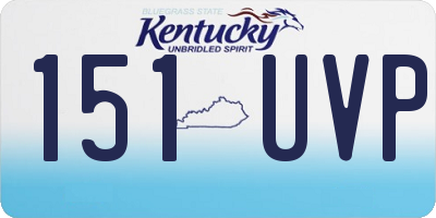 KY license plate 151UVP