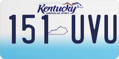 KY license plate 151UVU