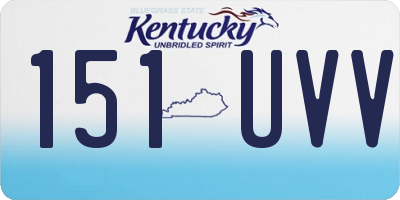 KY license plate 151UVV