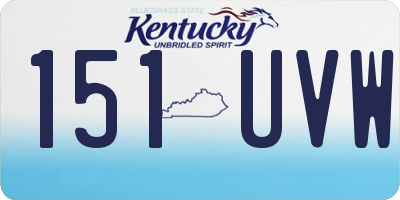 KY license plate 151UVW