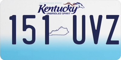KY license plate 151UVZ