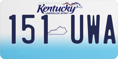 KY license plate 151UWA