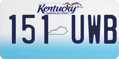 KY license plate 151UWB
