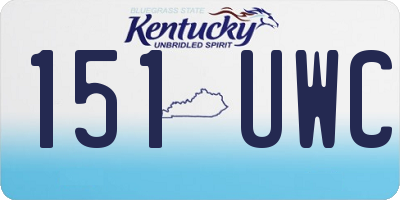 KY license plate 151UWC