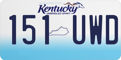 KY license plate 151UWD