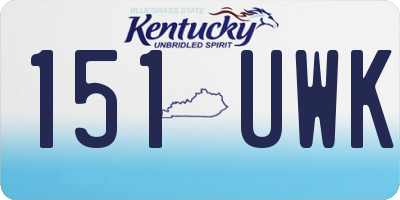 KY license plate 151UWK