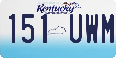 KY license plate 151UWM