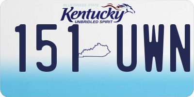 KY license plate 151UWN