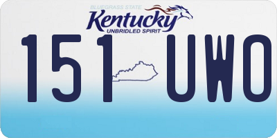 KY license plate 151UWO