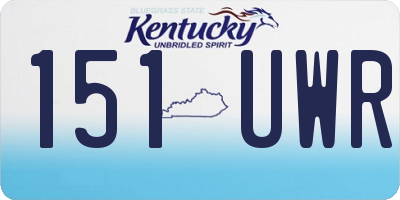 KY license plate 151UWR