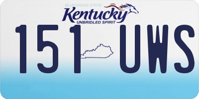 KY license plate 151UWS