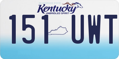 KY license plate 151UWT