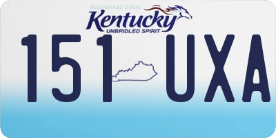KY license plate 151UXA