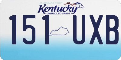 KY license plate 151UXB