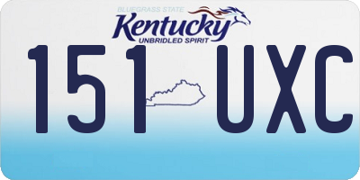 KY license plate 151UXC