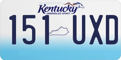 KY license plate 151UXD