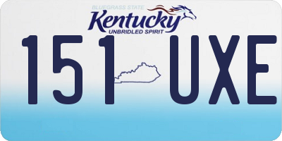 KY license plate 151UXE