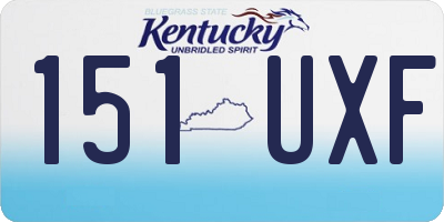 KY license plate 151UXF