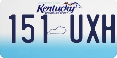 KY license plate 151UXH