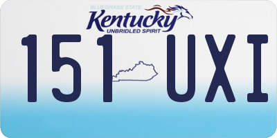 KY license plate 151UXI