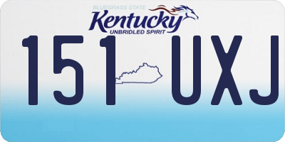 KY license plate 151UXJ