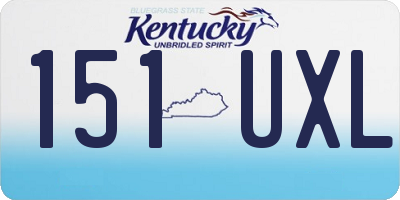 KY license plate 151UXL