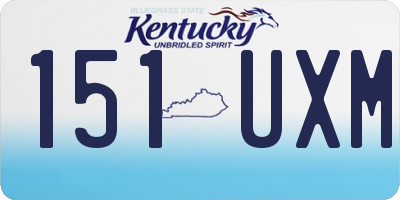 KY license plate 151UXM