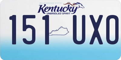 KY license plate 151UXO