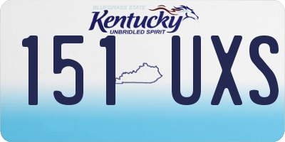 KY license plate 151UXS
