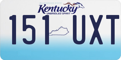 KY license plate 151UXT
