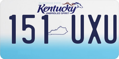 KY license plate 151UXU