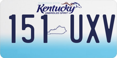 KY license plate 151UXV