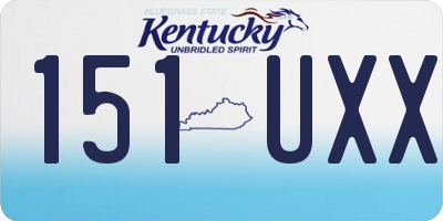 KY license plate 151UXX