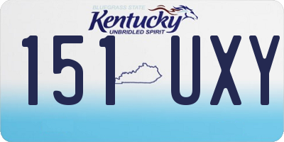 KY license plate 151UXY