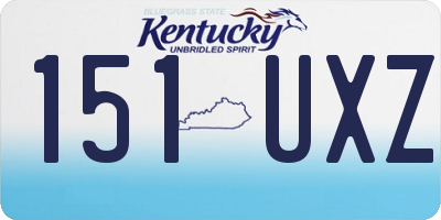 KY license plate 151UXZ