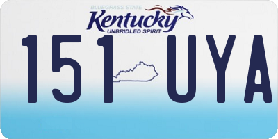 KY license plate 151UYA