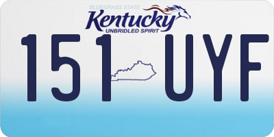 KY license plate 151UYF