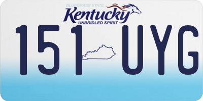 KY license plate 151UYG