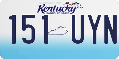 KY license plate 151UYN