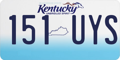KY license plate 151UYS