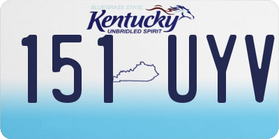 KY license plate 151UYV