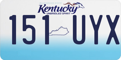 KY license plate 151UYX