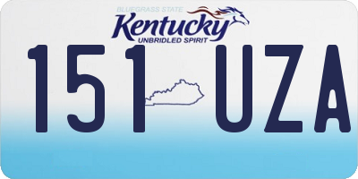 KY license plate 151UZA