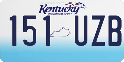 KY license plate 151UZB