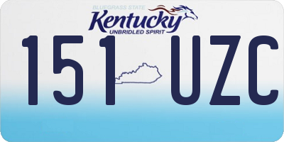 KY license plate 151UZC