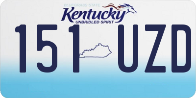 KY license plate 151UZD