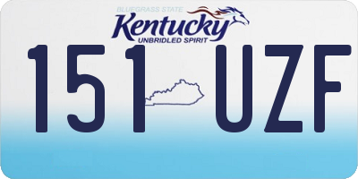 KY license plate 151UZF