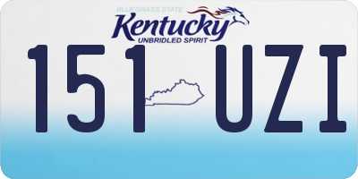 KY license plate 151UZI