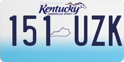 KY license plate 151UZK