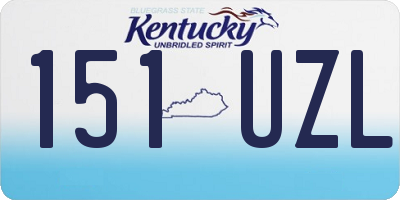 KY license plate 151UZL